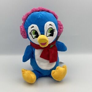 Animated Christmas‎ Penguin Gemmy Sings Dances 10"  Jingle Bells Earmuffs Blue